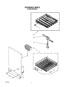 04 - Dishrack parts for Roper Dishwasher WU3006V3 from AppliancePartsPros.com