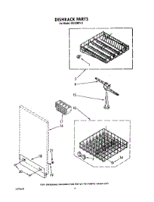 04 - Dishrack parts for Roper Dishwasher WU3000V3 from AppliancePartsPros.com