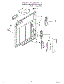 02 - Inner Door parts for Roper Dishwasher RUD3000HB1 from AppliancePartsPros.com