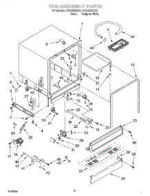 03 - Tub Assembly parts for Roper Dishwasher RUD3000HB1 from AppliancePartsPros.com