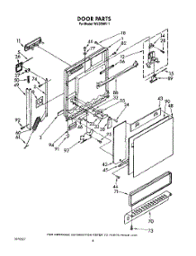 03 - Door parts for Roper Dishwasher WU3006V1 from AppliancePartsPros.com