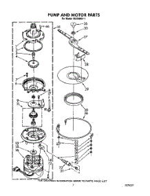 05 - Pump And Motor parts for Roper Dishwasher WU3006V1 from AppliancePartsPros.com