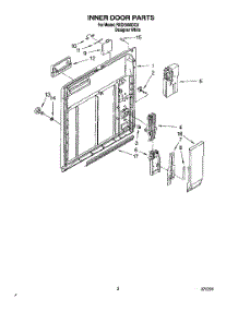 02 - Inner Door parts for Roper Dishwasher RUD3000DQ0 from AppliancePartsPros.com