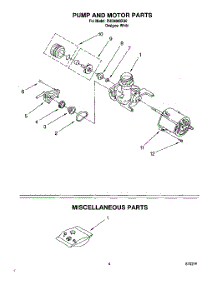 05 - Pump And Motor, Miscellaneous parts for Roper Dishwasher RUD3000DQ0 from AppliancePartsPros.com