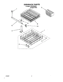 06 - Dishrack parts for Roper Dishwasher RUD3000DQ0 from AppliancePartsPros.com