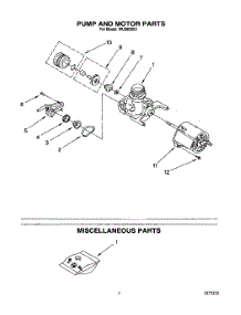 06 - Pump And Motor, Miscellaneous parts for Roper Dishwasher WU3000X3 from AppliancePartsPros.com