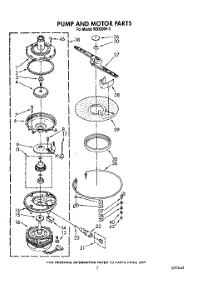 05 - Paump And Motor parts for Roper Dishwasher WU3000V3 from AppliancePartsPros.com