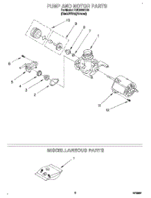 05 - Pump And Motor, Miscellaneous parts for Roper Dishwasher RUD3000DB0 from AppliancePartsPros.com