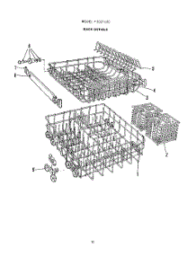 07 - Rack parts for Roper Dishwasher 8597L00 from AppliancePartsPros.com