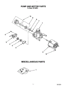 06 - Pump And Motor, Miscellaneous parts for Roper Dishwasher WU1000X5 from AppliancePartsPros.com