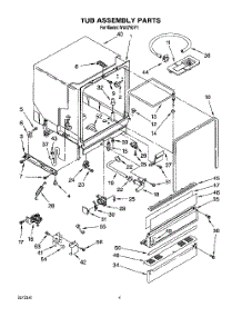 04 - Tub, Lit / Optional parts for Roper Dishwasher WU5750Y1 from AppliancePartsPros.com