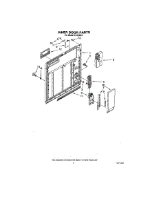 03 - Inner Door parts for Roper Dishwasher WU3000X2 from AppliancePartsPros.com