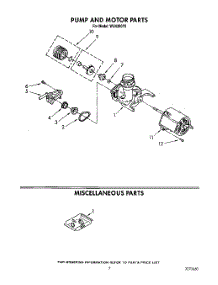 06 - Pump And Motor, Miscellaneous parts for Roper Dishwasher WU4300Y0 from AppliancePartsPros.com