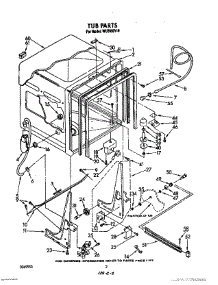 02 - Tub, Lit / Optional parts for Roper Dishwasher WU5650V0 from AppliancePartsPros.com