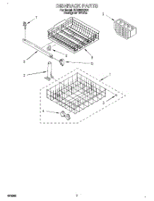 06 - Dishrack parts for Roper Dishwasher RUD3000DQ1 from AppliancePartsPros.com