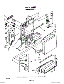 03 - Door parts for Roper Dishwasher WU5650V0 from AppliancePartsPros.com