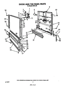 Door And Toe Panel parts for Roper Dishwasher 8519L00 from AppliancePartsPros.com