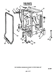 Tub parts for Roper Dishwasher 8519L00 from AppliancePartsPros.com