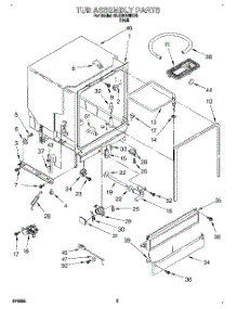 03 - Tub Assembly parts for Roper Dishwasher RUD3006DB0 from AppliancePartsPros.com
