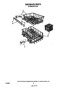 Dishrack parts for Roper Dishwasher 8519L00 from AppliancePartsPros.com