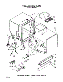 04 - Tub, Lit / Optional parts for Roper Dishwasher WU4500Y0 from AppliancePartsPros.com