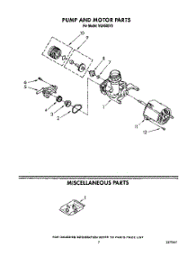 06 - Pump And Motor, Miscellaneous parts for Roper Dishwasher WU4500Y0 from AppliancePartsPros.com