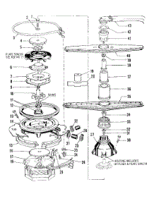 04 - Motor, Heater And Spray Arm parts for Roper Dishwasher 8595L10 from AppliancePartsPros.com