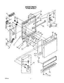 03 - Door parts for Roper Dishwasher WU4406V3 from AppliancePartsPros.com
