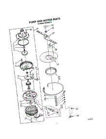05 - Pump And Motor parts for Roper Dishwasher WU4406V3 from AppliancePartsPros.com