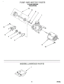05 - Pump And Motor, Miscellaneous parts for Roper Dishwasher WU5755B0 from AppliancePartsPros.com