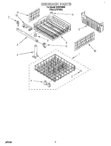 06 - Dishrack parts for Roper Dishwasher WU5755B0 from AppliancePartsPros.com