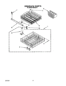 07 - Dishrack parts for Roper Dishwasher WU4500Y1 from AppliancePartsPros.com