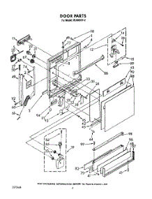 03 - Door parts for Roper Dishwasher WU6850V2 from AppliancePartsPros.com