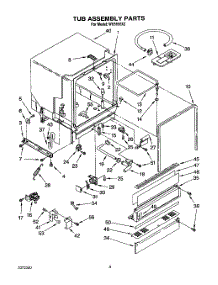 04 - Tub, Lit / Optional parts for Roper Dishwasher WU5650X2 from AppliancePartsPros.com