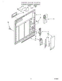 02 - Inner Door parts for Roper Dishwasher RUD5000HQ1 from AppliancePartsPros.com