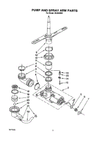 05 - Pump And Sprayarm parts for Roper Dishwasher WU5650X2 from AppliancePartsPros.com