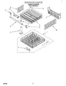06 - Dishrack parts for Roper Dishwasher WU5750B0 from AppliancePartsPros.com