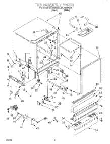03 - Tub Assembly parts for Roper Dishwasher RUD5000HQ0 from AppliancePartsPros.com