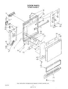 03 - Door parts for Roper Dishwasher WU3000V0 from AppliancePartsPros.com