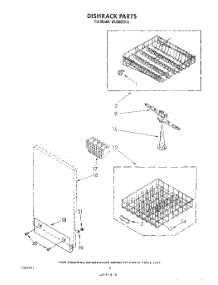04 - Dishrack parts for Roper Dishwasher WU3000V0 from AppliancePartsPros.com
