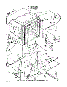 02 - Tub, Lit / Optional parts for Roper Dishwasher WU3000V2 from AppliancePartsPros.com