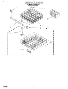 06 - Dishrack parts for Roper Dishwasher RUD4500DB0 from AppliancePartsPros.com