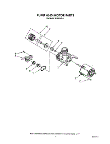 06 - Pump And Motor parts for Roper Dishwasher WU4400X0 from AppliancePartsPros.com