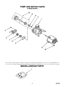 06 - Pump And Motor, Miscellaneous parts for Roper Dishwasher WU5750Y2 from AppliancePartsPros.com