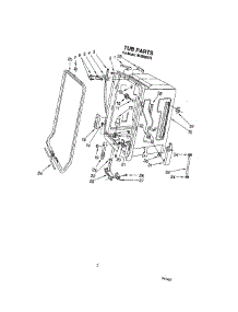 03 - Tub parts for Roper Dishwasher WU0800XX0 from AppliancePartsPros.com