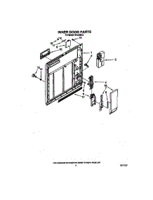Inner Door parts for Roper Dishwasher WU300X2 from AppliancePartsPros.com