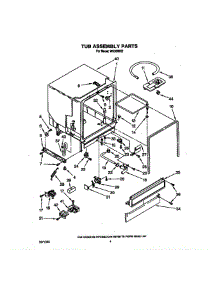 Tub Assembly parts for Roper Dishwasher WU300X2 from AppliancePartsPros.com