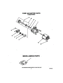Pump And Motor parts for Roper Dishwasher WU300X2 from AppliancePartsPros.com