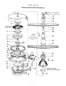 05 - Motor, Heater And Spray Arm parts for Roper Dishwasher 8587L00 from AppliancePartsPros.com