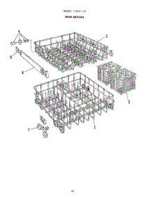 07 - Rack parts for Roper Dishwasher 8587L00 from AppliancePartsPros.com